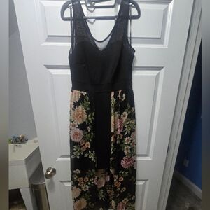 Elegant Black Floral Dress